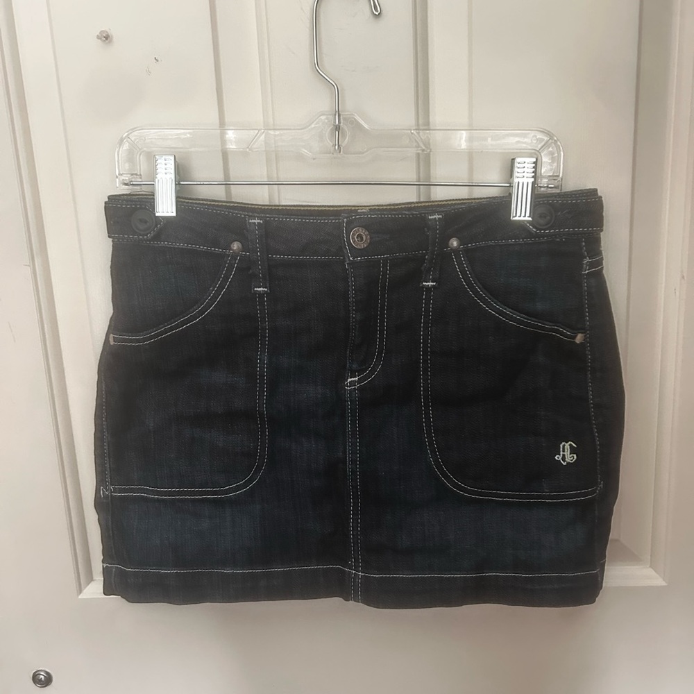 AG Adriano Goldschmied Dark Wash Mini Skirt